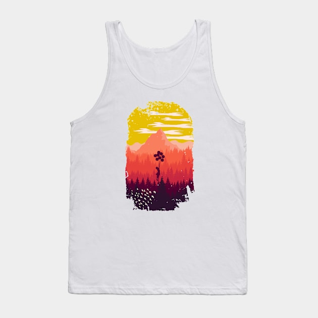 nature  vintage minimalist  pine trees Tank Top by teemarket